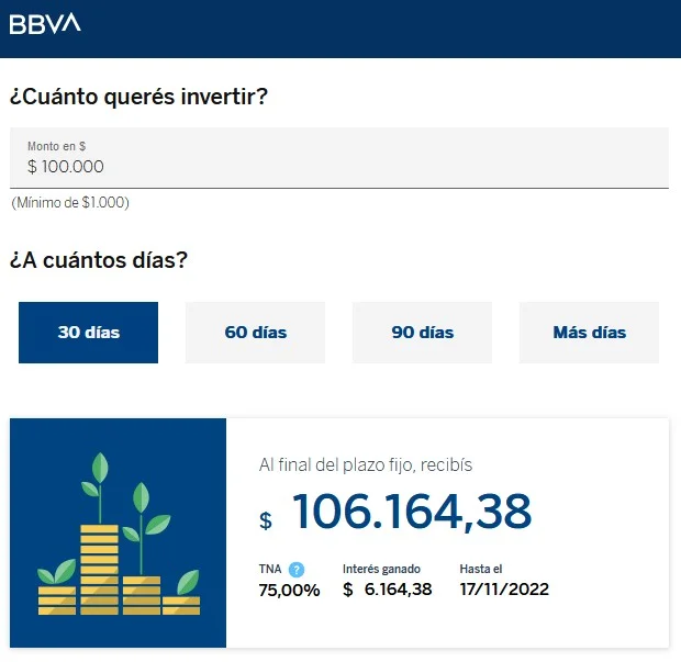 Descubre las tasas de interés de BBVA para depósitos a plazo fijo ...