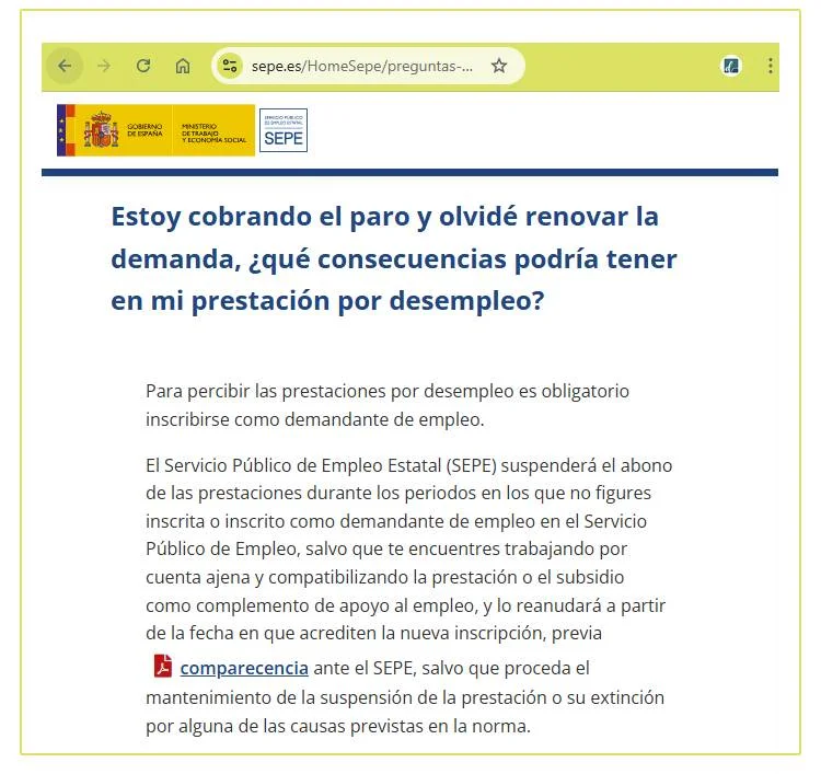Qué hacer si olvidaste renovar el certificado del paro | CertificadosWeb