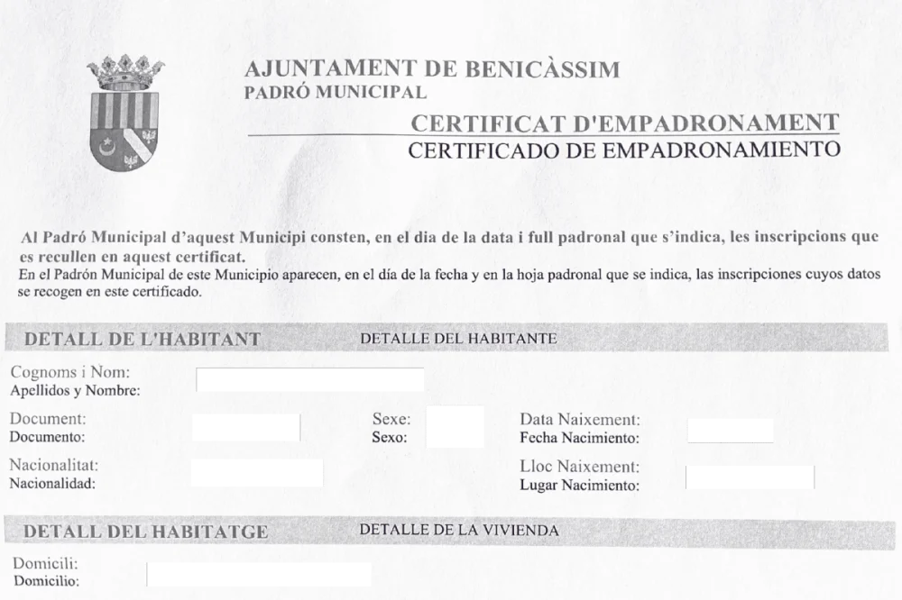 Guía para calcular el coste del empadronamiento y de los certificados ...